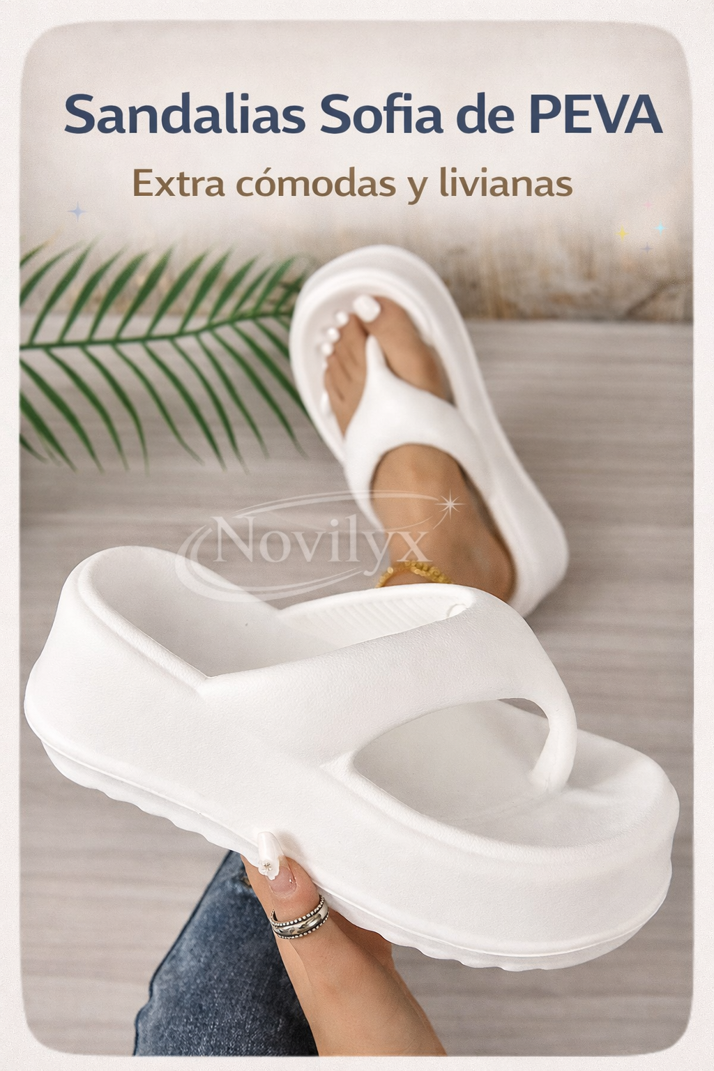 Solara™ - Sandalias Sofía de PEVA – Cómodas, Livianas y de Uso Diario