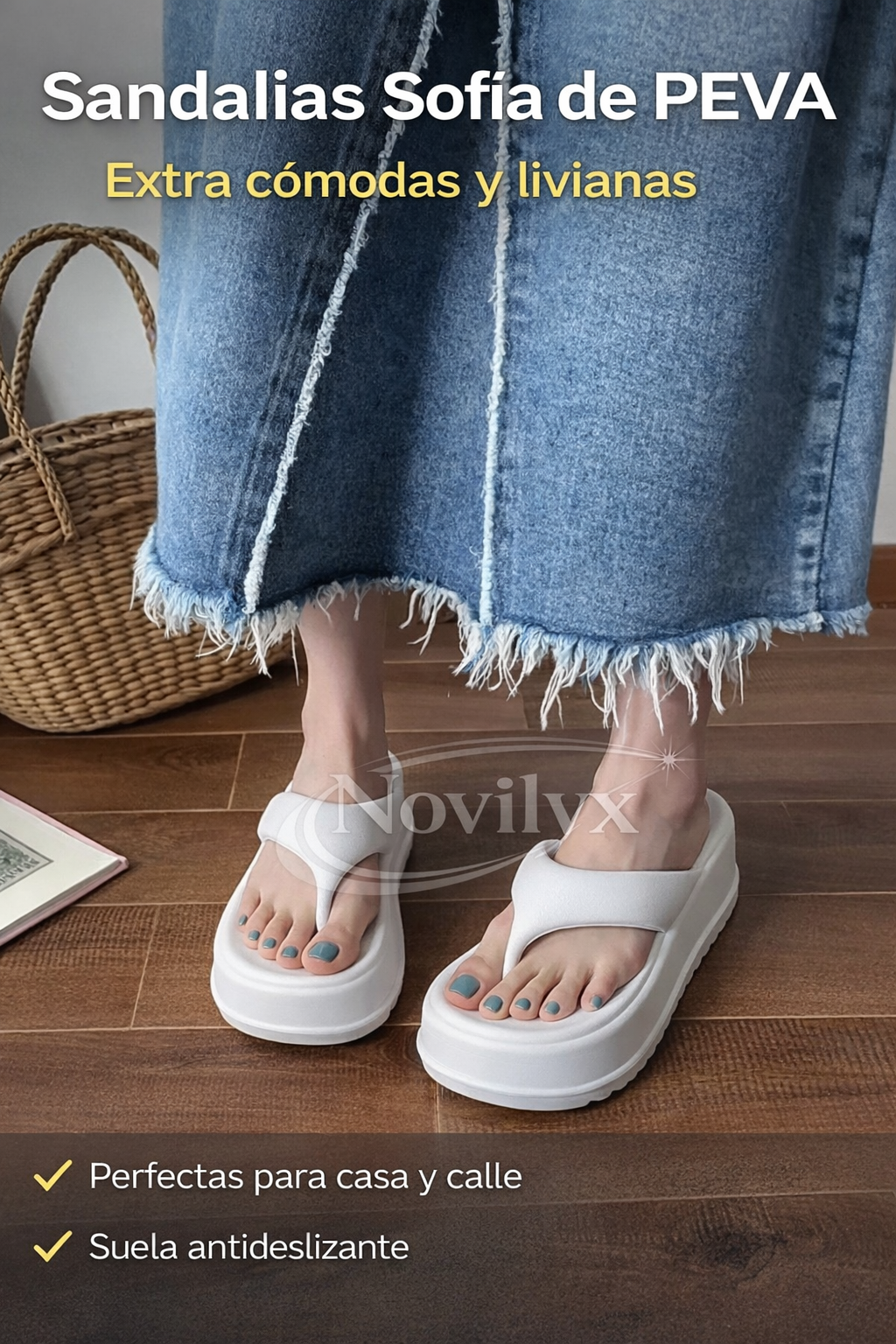 Solara™ - Sandalias Sofía de PEVA – Cómodas, Livianas y de Uso Diario