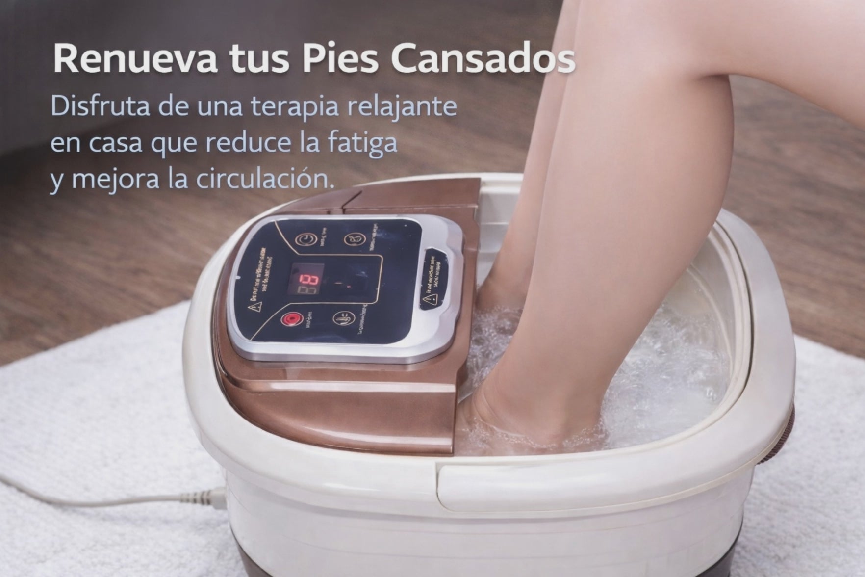 VitalSole™ - Masajeador de Pies Eléctrico con Hidromasaje y Calor Terapéutico